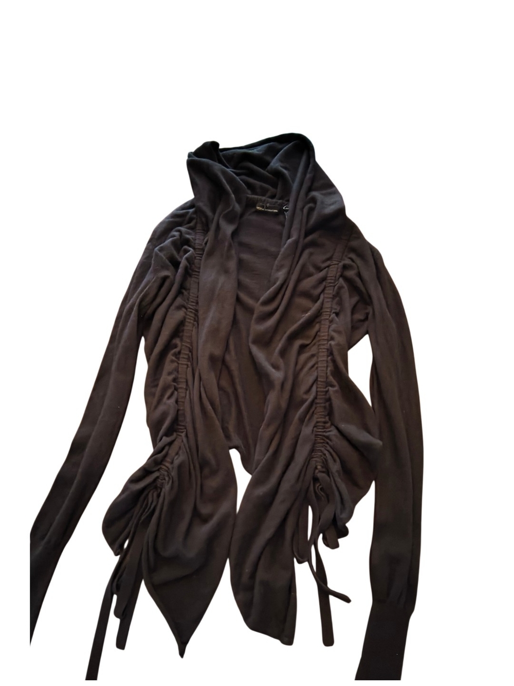 Moda International Draped Open-front Cardigan